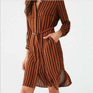 Forever 21 Striped Trench Dress